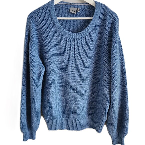 ICHI Sweaters - Ichi blue knit sweater